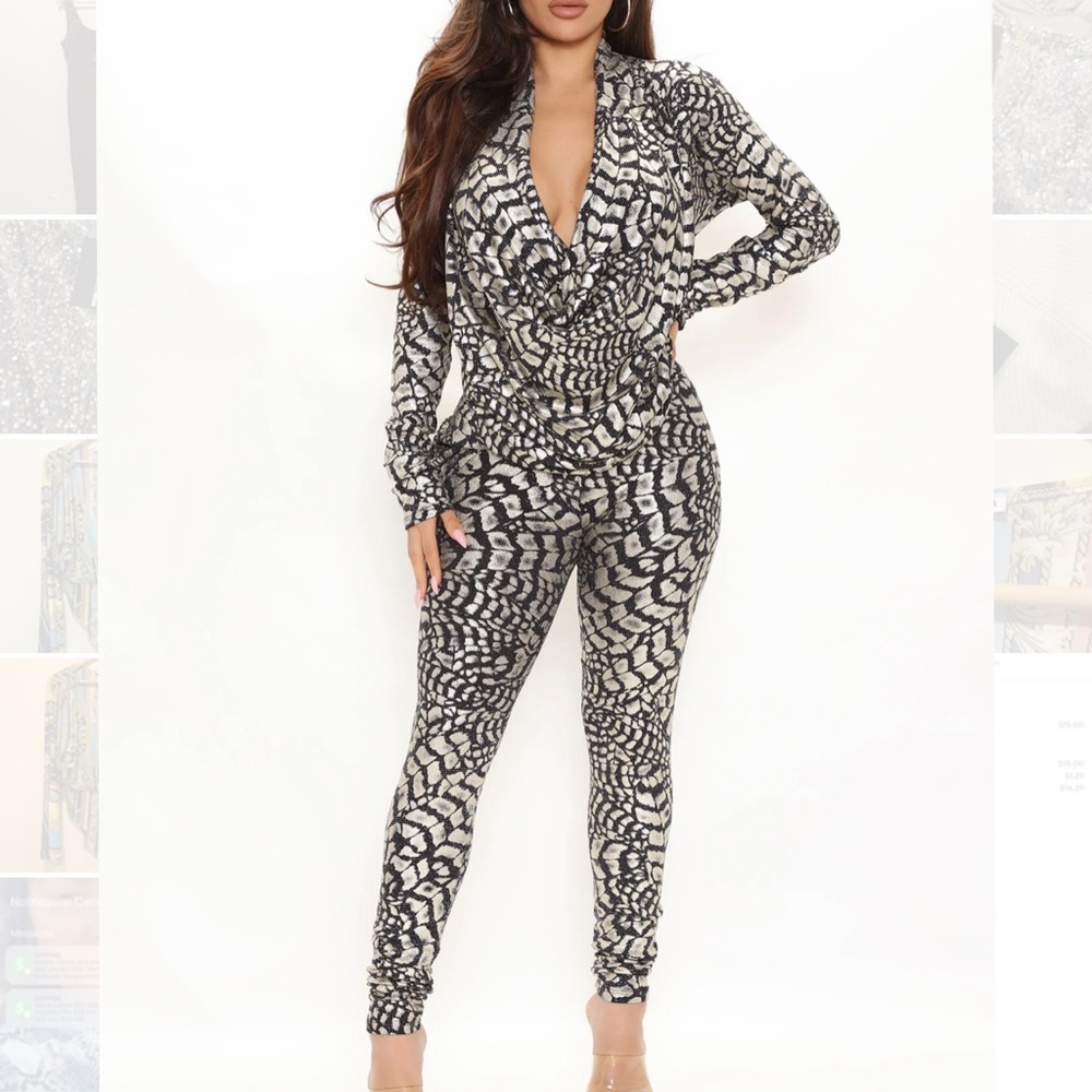 🐆 New Shimmer leopard legging set 1x